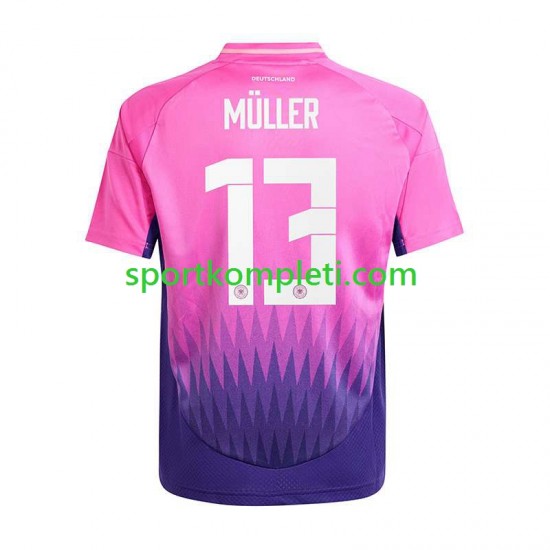 Njemačka Muškarci Gostujući Nogometni Dres Thomas Muller 13 Euro 2024 Kratki Rukavi