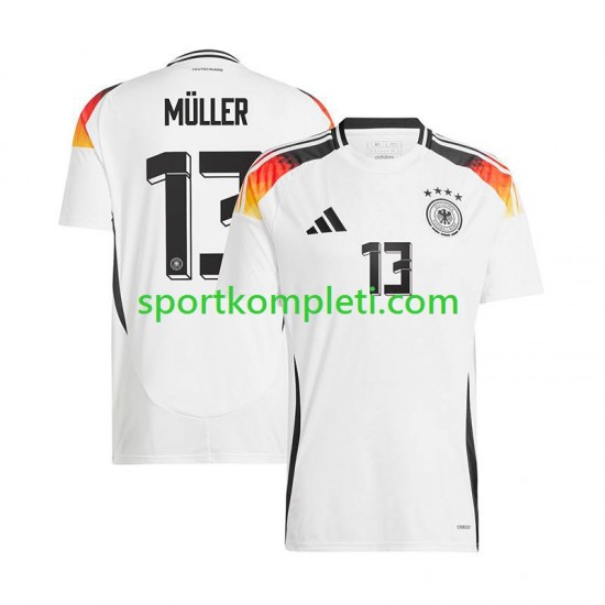 Njemačka Muškarci Domaći Nogometni Dres Thomas Muller 13 Euro 2024 Kratki Rukavi
