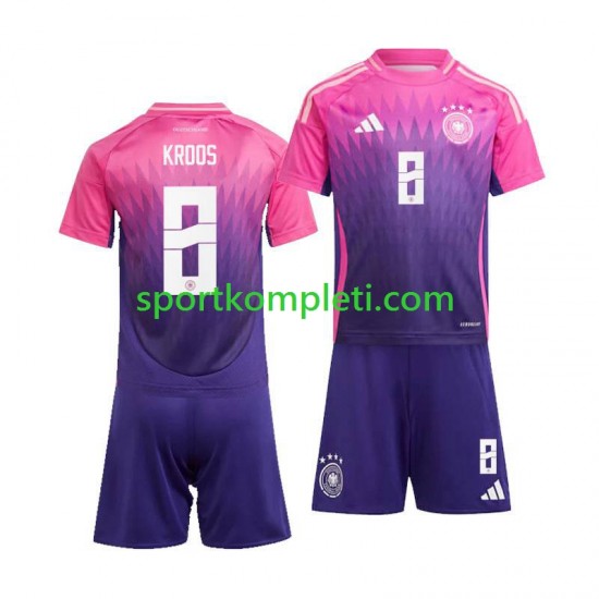 Njemačka Djeca Gostujući Nogometni Dres Toni Kroos 8 Euro 2024 Kratki Rukavi