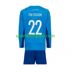 Njemačka Vratar Djeca Domaći Nogometni Dres ter Stegen 22 World Cup 2022 Dugi Rukavi