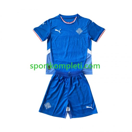 Island Djeca Domaći Nogometni Dres 2024 Kratki Rukavi