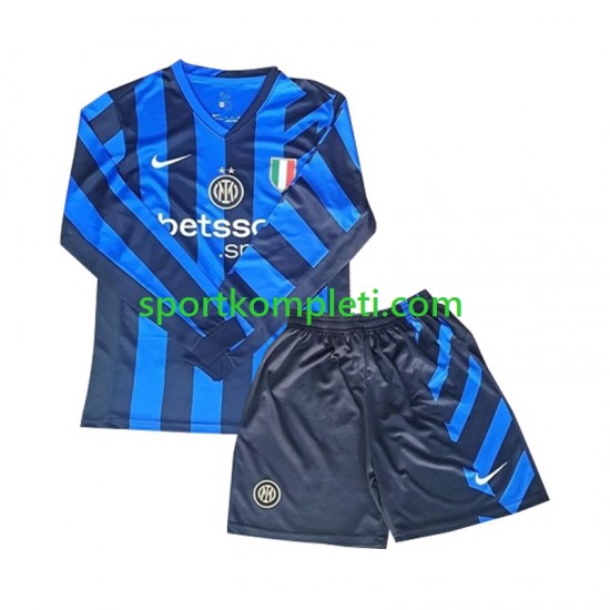 Inter Milan Djeca Domaći Nogometni Dres 2024-2025 Dugi Rukavi