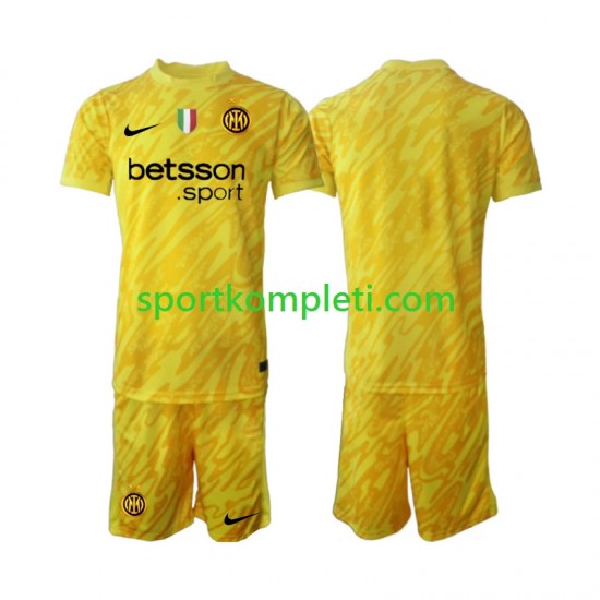 Inter Milan Vratar Djeca Gostujući Nogometni Dres 2024-2025 Kratki Rukavi