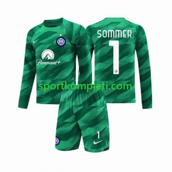 Inter Milan Vratar Djeca Gostujući Nogometni Dres Sommer 1 2023-2024 Dugi Rukavi