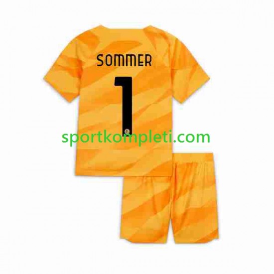 Inter Milan Vratar Djeca Domaći Nogometni Dres Sommer 1 2023-2024 Kratki Rukavi