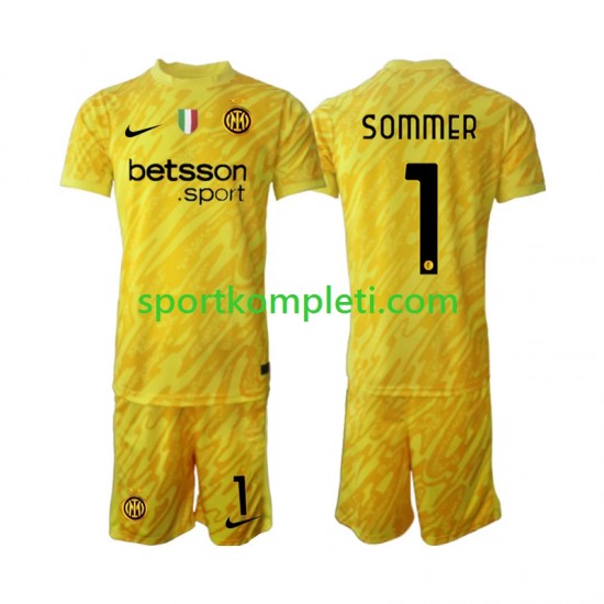 Inter Milan Vratar Djeca Gostujući Nogometni Dres Yann Sommer 1 2024-2025 Kratki Rukavi