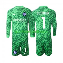 Inter Milan Vratar Djeca Domaći Nogometni Dres Yann Sommer 1 2024-2025 Dugi Rukavi