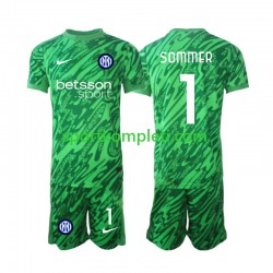 Inter Milan Vratar Djeca Domaći Nogometni Dres Yann Sommer 1 2024-2025 Kratki Rukavi