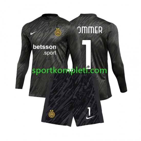 Inter Milan Vratar Djeca Treći Nogometni Dres Yann Sommer 1 2024-2025 Dugi Rukavi