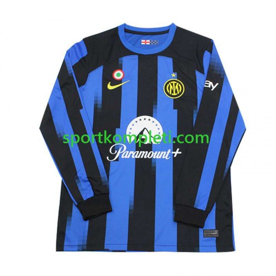 Inter Milan Muškarci Domaći Nogometni Dres 2023-2024 Dugi Rukavi