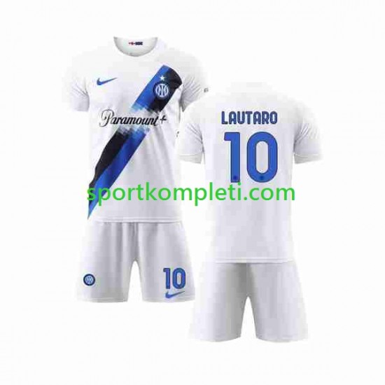 Inter Milan Djeca Gostujući Nogometni Dres Lautaro Martinez 10 2023-2024 Kratki Rukavi