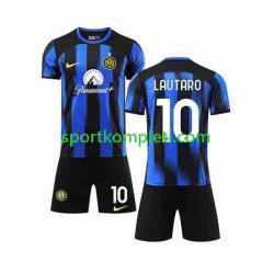 Inter Milan Djeca Domaći Nogometni Dres Lautaro Martinez 10 2023-2024 Kratki Rukavi