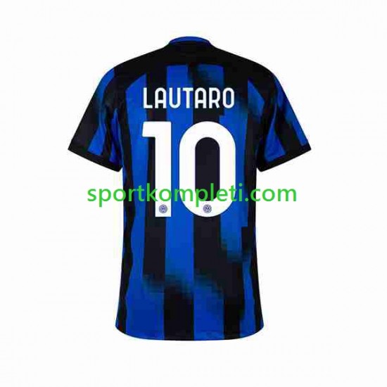 Inter Milan Muškarci Domaći Nogometni Dres Lautaro Martinez 10 2023-2024 Kratki Rukavi