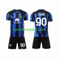 Inter Milan Djeca Domaći Nogometni Dres Lukaku 90 2023-2024 Kratki Rukavi