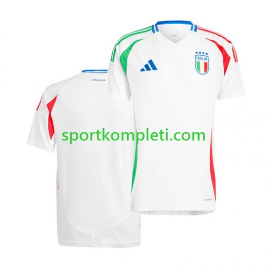 Italija Muškarci Gostujući Nogometni Dres Euro 2024 Kratki Rukavi