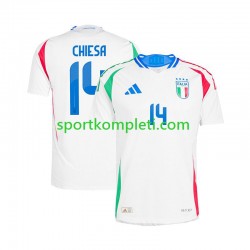 Italija Bijela Muškarci Gostujući Nogometni Dres Chiesa 14 Euro 2024 Kratki Rukavi
