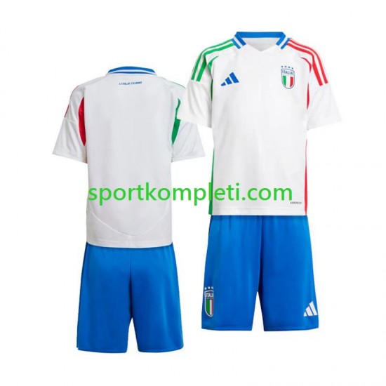 Italija Djeca Gostujući Nogometni Dres Euro 2024 Kratki Rukavi