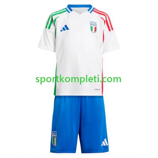 Italija Djeca Gostujući Nogometni Dres Euro 2024 Kratki Rukavi