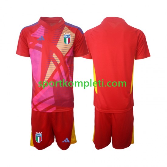 Italija Vratar Djeca Treći Nogometni Dres Euro 2024 Kratki Rukavi