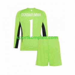 Italija Vratar Djeca Domaći Nogometni Dres Donnarumma 1 2023 Dugi Rukavi