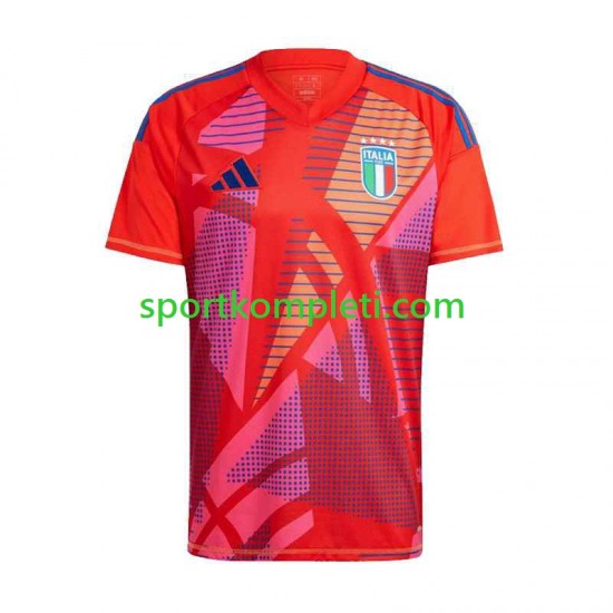 Italija Vratar Muškarci Domaći Nogometni Dres Euro 2024 Kratki Rukavi