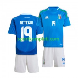 Italija Djeca Domaći Nogometni Dres Mateo Retegui 19 2024 Kratki Rukavi