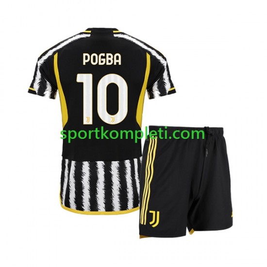 Juventus Djeca Domaći Nogometni Dres Paul Pogba 10 2023-2024 Kratki Rukavi