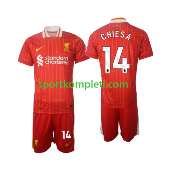 Liverpool Djeca Domaći Nogometni Dres Chiesa 14 2024-2025 Kratki Rukavi