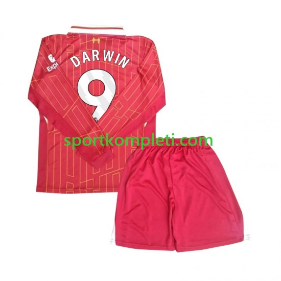 Liverpool Djeca Domaći Nogometni Dres Darwin 9 2024-2025 Dugi Rukavi