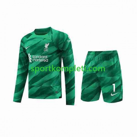 Liverpool Vratar Djeca Domaći Nogometni Dres A.Becker 1 2023-2024 Dugi Rukavi