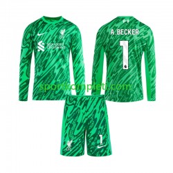 Liverpool Vratar Djeca Gostujući Nogometni Dres Alisson Becker 1 2024-2025 Dugi Rukavi