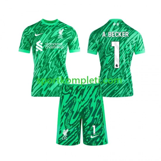 Liverpool Vratar Djeca Gostujući Nogometni Dres Alisson Becker 1 2024-2025 Kratki Rukavi Liverpool Vratar Djeca Gostujući Nogometni Dres Alisson Becker 1 2024-2025 Kratki Rukavi