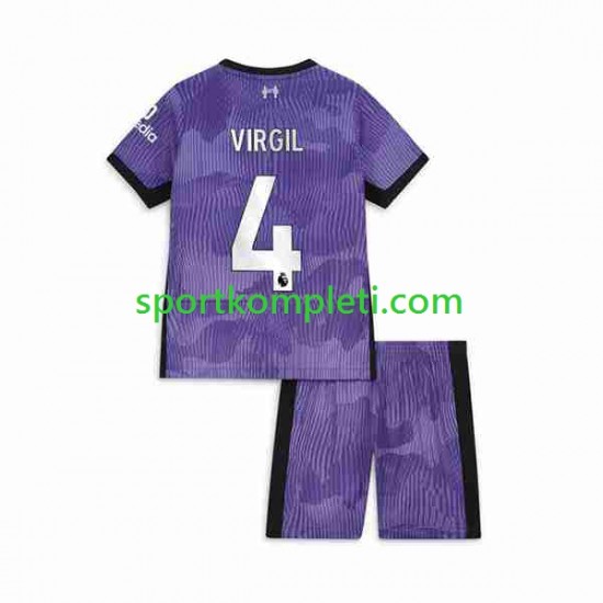 Liverpool Djeca Treći Nogometni Dres Virgil van Dijk 4 2023-2024 Kratki Rukavi