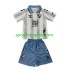 Málaga CF Djeca Domaći Nogometni Dres 2023-2024 Kratki Rukavi