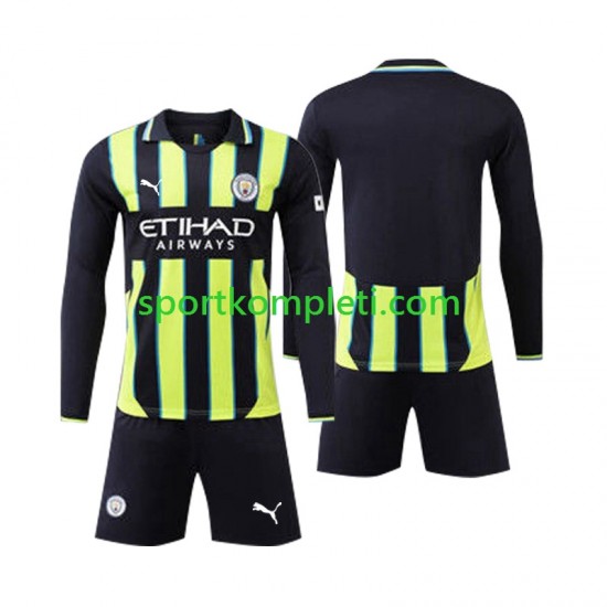 Manchester City Djeca Gostujući Nogometni Dres 2024-2025 Dugi Rukavi Manchester City Djeca Gostujući Nogometni Dres 2024-2025 Dugi Rukavi