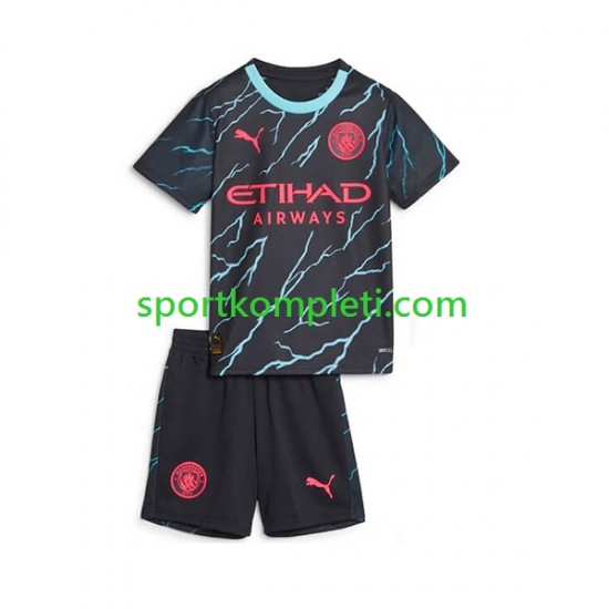 Manchester City Djeca Treći Nogometni Dres 2023-2024 Kratki Rukavi