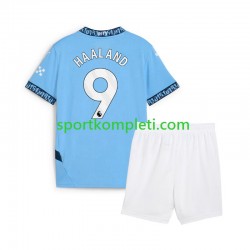 Manchester City Plava Djeca Domaći Nogometni Dres Erling Haaland 9 2024-2025 Kratki Rukavi