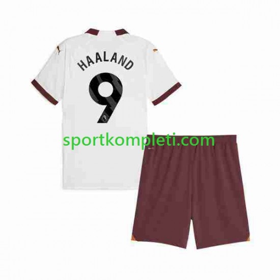 Manchester City Djeca Gostujući Nogometni Dres Erling Haaland 9 2023-2024 Kratki Rukavi