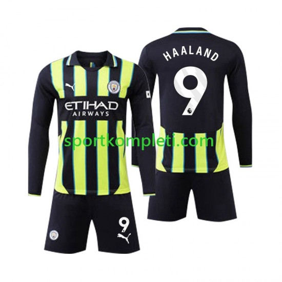 Manchester City Djeca Gostujući Nogometni Dres Erling Haaland 9 2024-2025 Dugi Rukavi