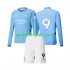 Manchester City Djeca Domaći Nogometni Dres Erling Haaland 9 2024-2025 Dugi Rukavi