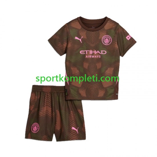 Manchester City Vratar Djeca Domaći Nogometni Dres 2024-2025 Kratki Rukavi