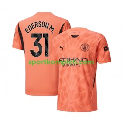 Manchester City Vratar Muškarci Gostujući Nogometni Dres Ederson Moraes 31 2024-2025 Kratki Rukavi