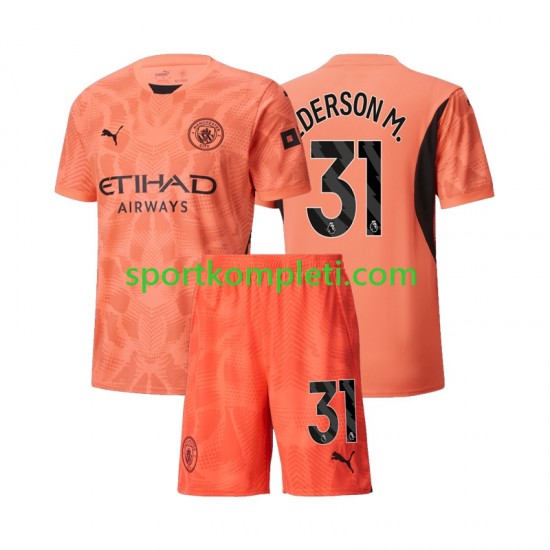Manchester City Vratar Djeca Gostujući Nogometni Dres Ederson Moraes 31 2024-2025 Kratki Rukavi