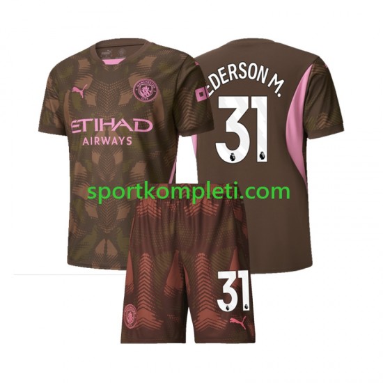 Manchester City Vratar Djeca Domaći Nogometni Dres Ederson Moraes 31 2024-2025 Kratki Rukavi