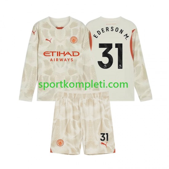 Manchester City Vratar Djeca Treći Nogometni Dres Ederson Moraes 31 2024-2025 Dugi Rukavi