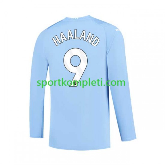Manchester City Muškarci Domaći Nogometni Dres Haaland 9 2023-2024 Dugi Rukavi