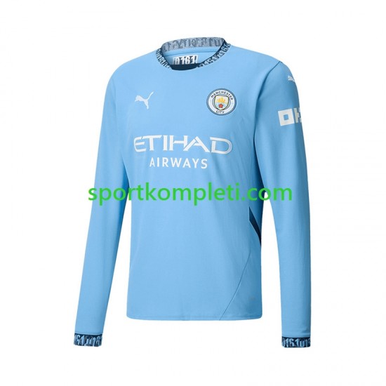 Manchester City Muškarci Domaći Nogometni Dres 2024-2025 Dugi Rukavi