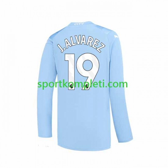 Manchester City Muškarci Domaći Nogometni Dres J. ALVAREZ 19 2023-2024 Dugi Rukavi