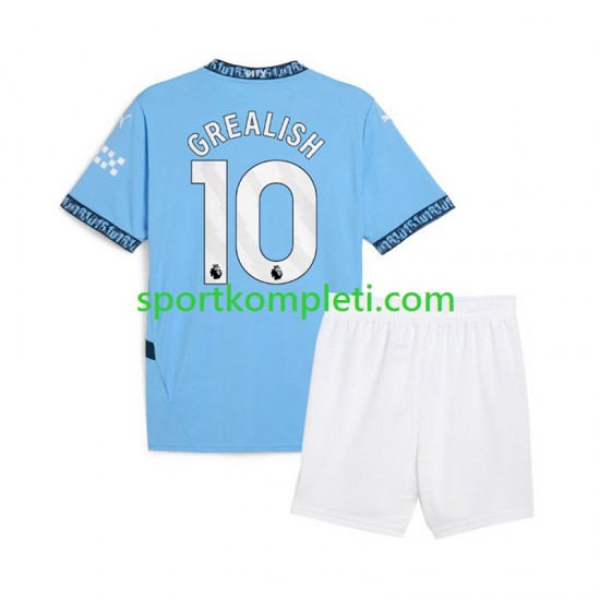 Manchester City Plava Djeca Domaći Nogometni Dres Jack Grealish 10 2024-2025 Kratki Rukavi