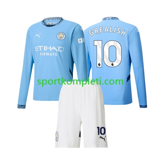Manchester City Djeca Domaći Nogometni Dres Jack Grealish 10 2024-2025 Dugi Rukavi